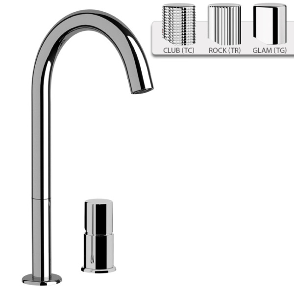 Смеситель для раковины Daniel Trilogy TG655LDP, золото брашированное