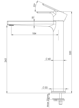 Смеситель для раковины Mariani Kali A00398KL12
