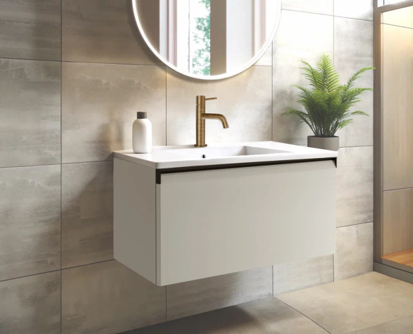 Тумба для раковины с 1 ящиком 80 см Onsen Fusion 78-BP-080-K1-Z01, золото