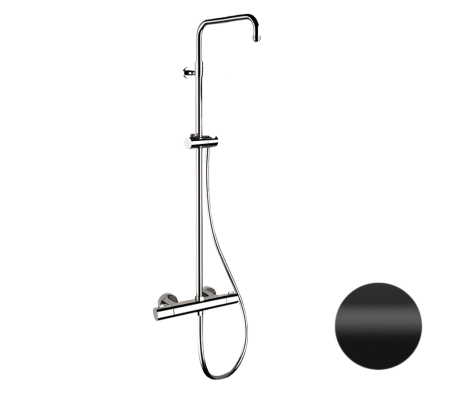 Душевая система термостатическая Remer Elegance EQ32ASSDNO, черный матовый