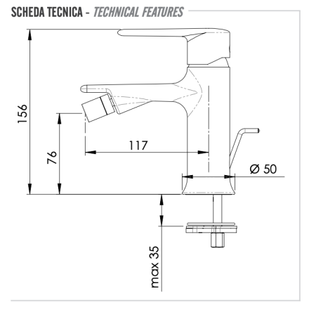 Смеситель для биде Remer Vanity V20