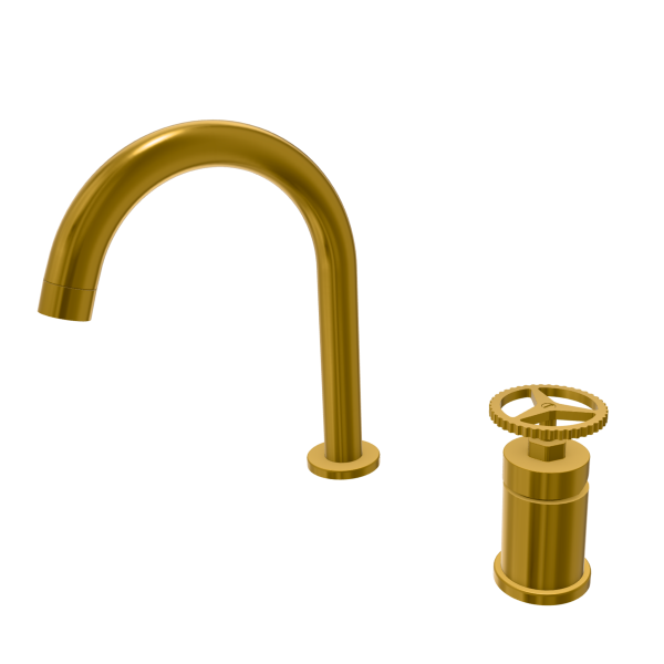 Смеситель для раковины Remer Chrono CH57BG, золото брашированное