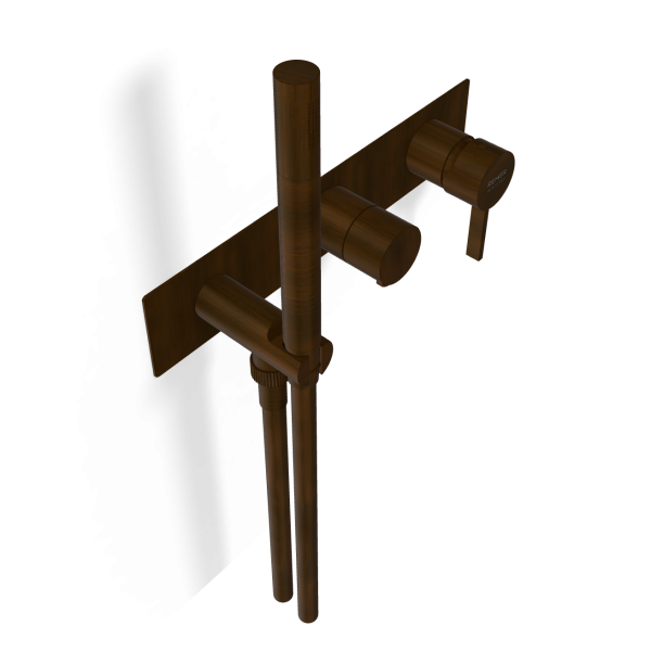 Смеситель для душа Remer Metrica MC97D2WBBR, бронза масляная