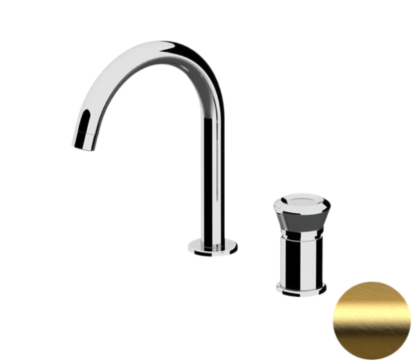 Смеситель для раковины Remer Element ET57BG, золото брашированное