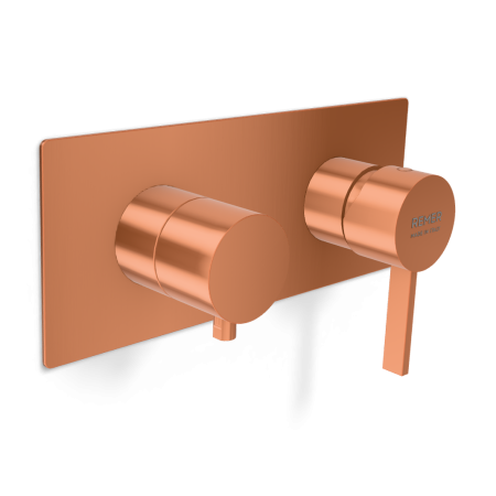 Смеситель для душа Remer Metrica MC92ZWBRP, медь брашированная